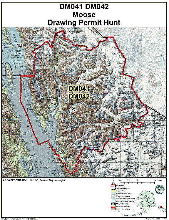 Map of moose hunt number dm041