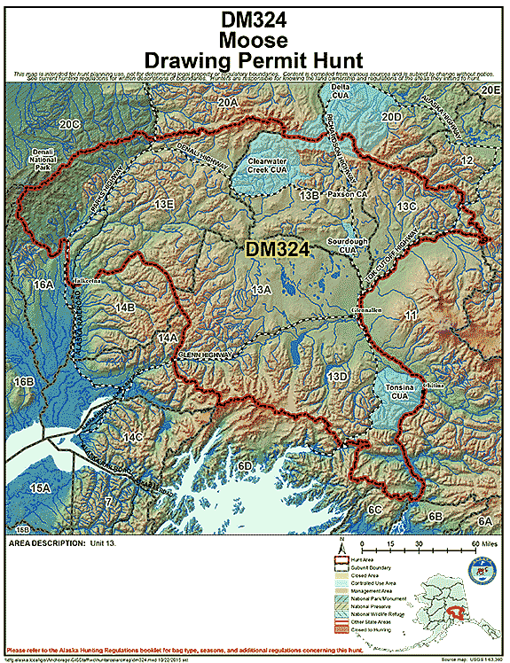Map of  hunt number dm324