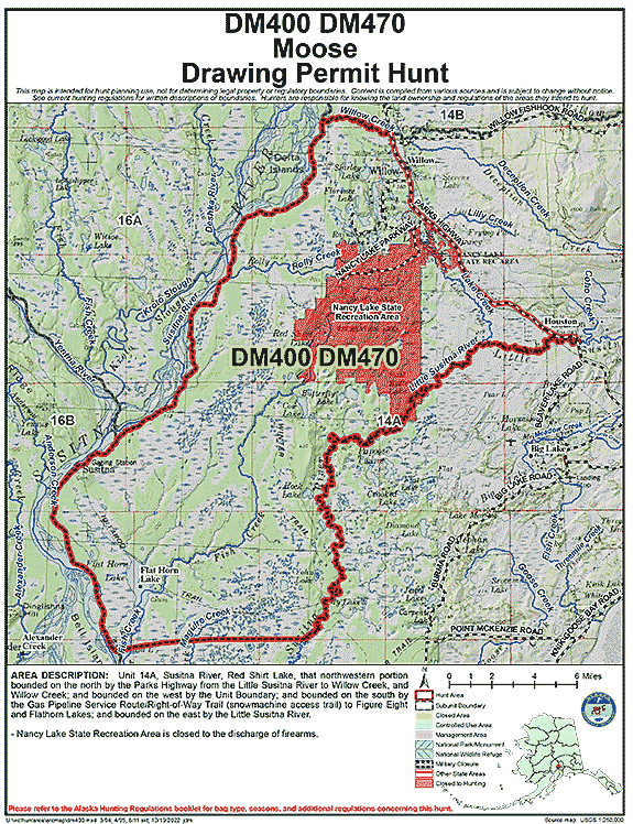 Map of moose hunt number dm400