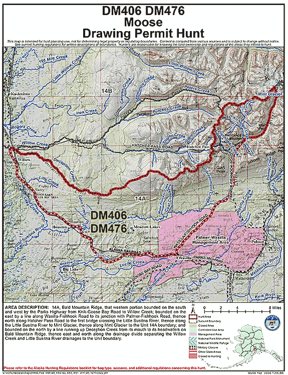 Map of moose hunt number dm406