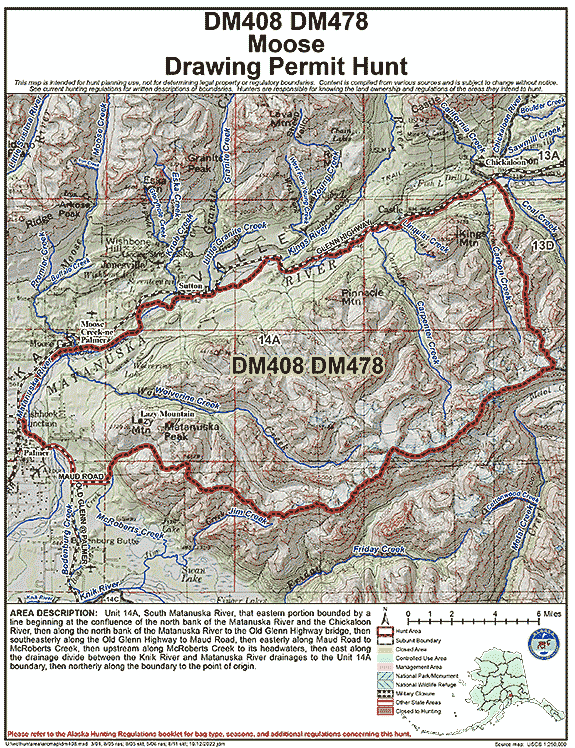 Map of moose hunt number dm408