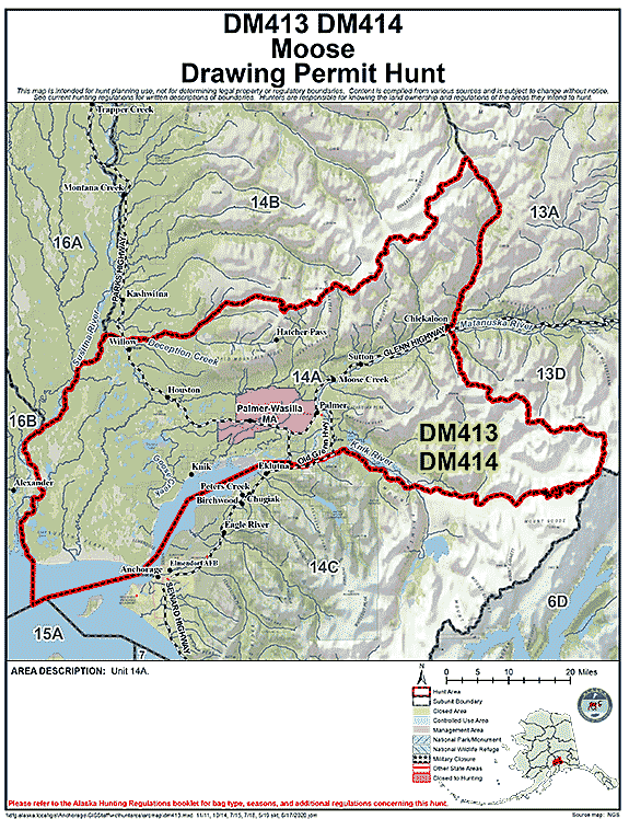 Map of  hunt number dm413