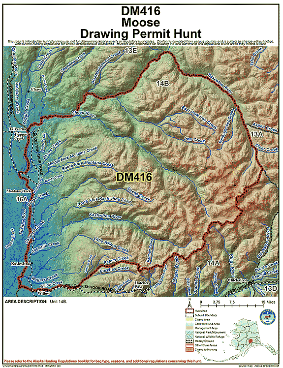 Map of moose hunt number dm416