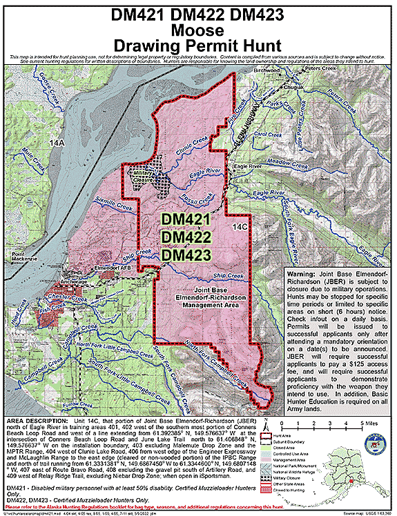 Map of moose hunt number dm421