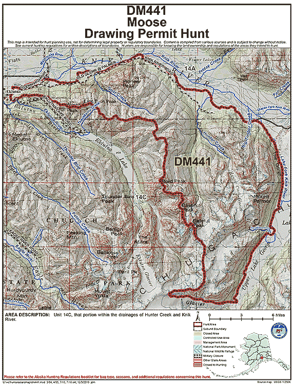 Map of moose hunt number dm441