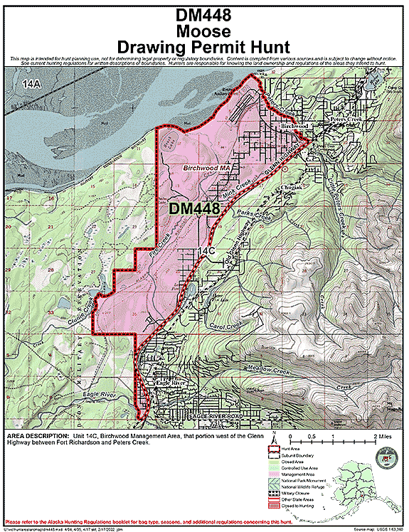 Map of moose hunt number dm448