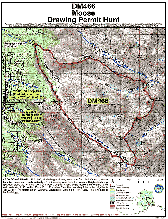 Map of moose hunt number dm466