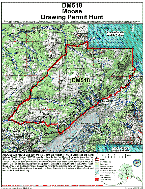 Map of moose hunt number dm518