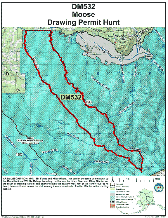 Map of moose hunt number dm532