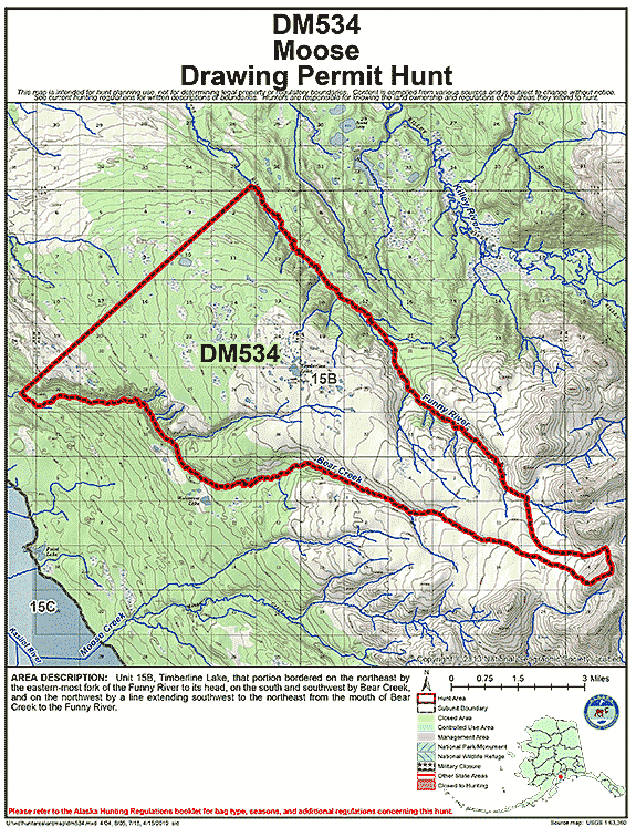 Map of moose hunt number dm534