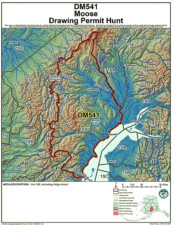 Map of moose hunt number dm541
