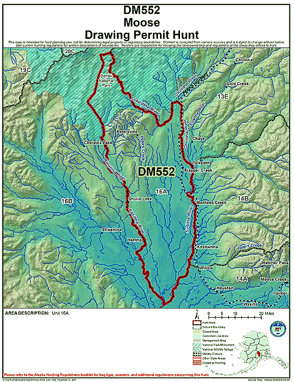 Map of moose hunt number dm552