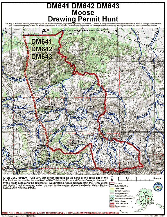 Map of moose hunt number dm641