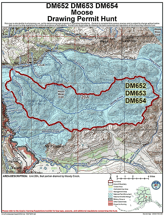 Map of moose hunt number dm652