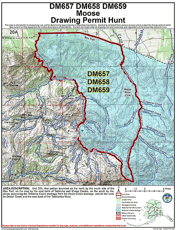 Map of moose hunt number dm657