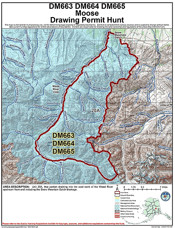 Map of moose hunt number dm663