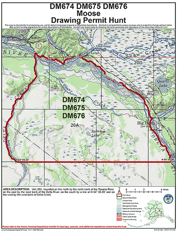 Map of moose hunt number dm674
