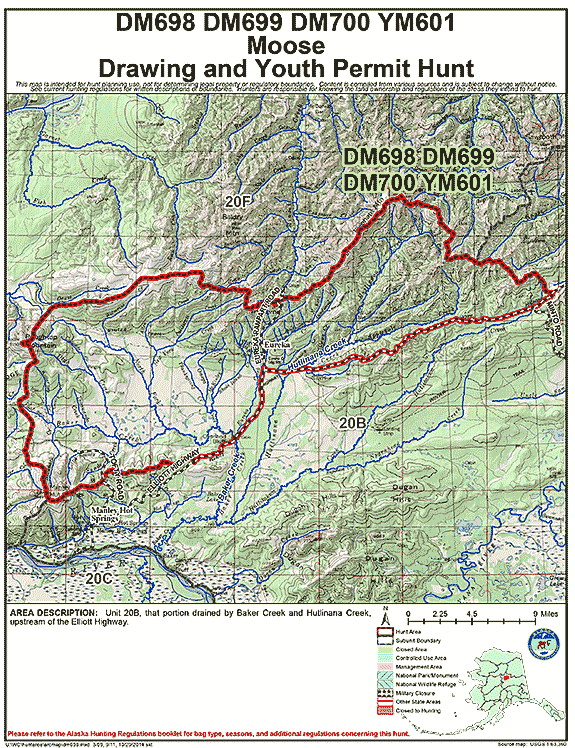 Map of moose hunt number dm698