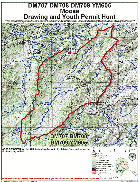 Map of moose hunt number dm707