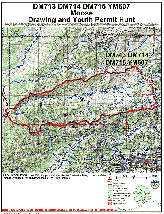 Map of moose hunt number dm713