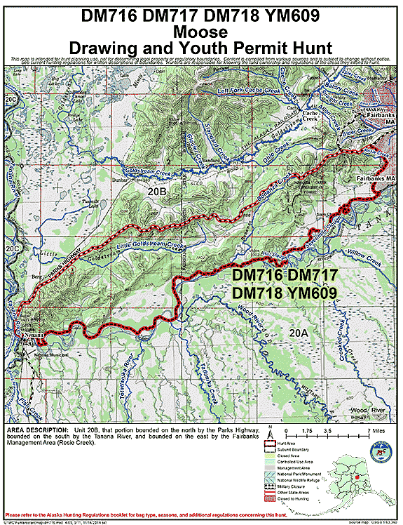 Map of moose hunt number dm716