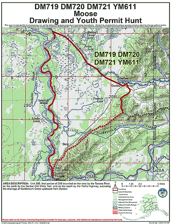 Map of moose hunt number dm719