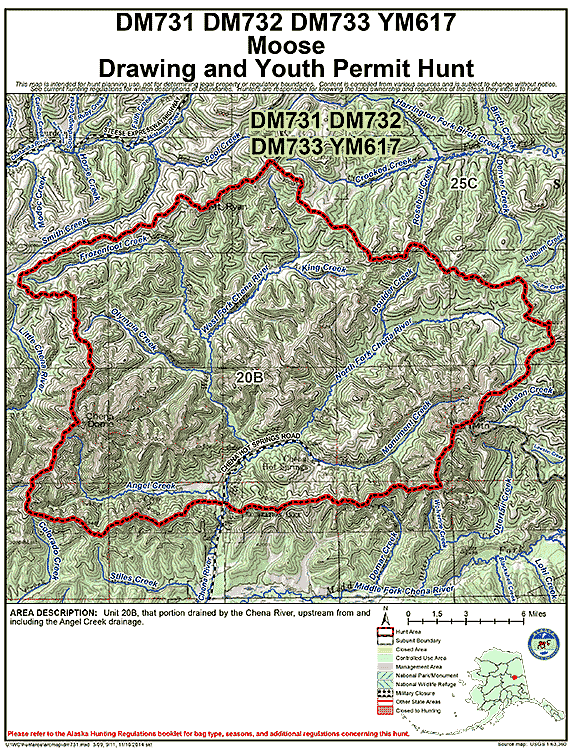 Map of moose hunt number dm731