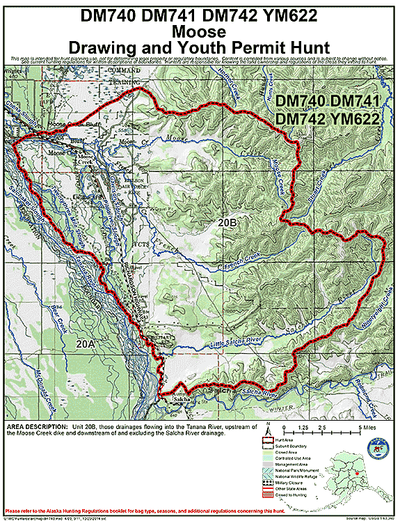 Map of moose hunt number dm740