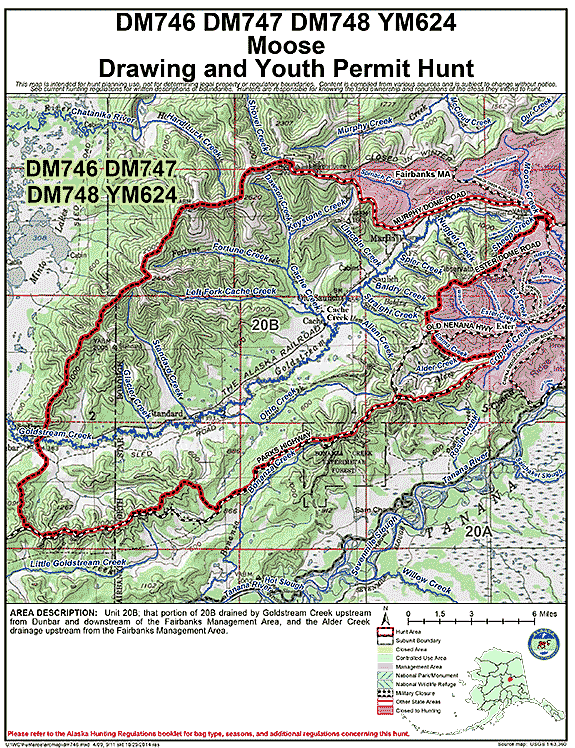 Map of moose hunt number dm746