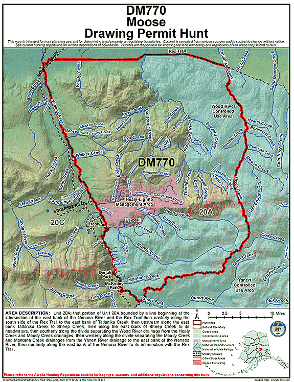 Map of moose hunt number dm770