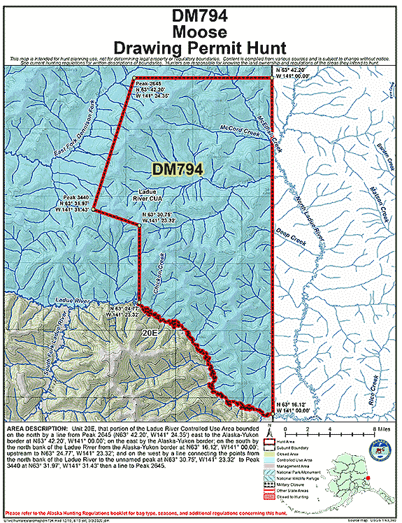 Map of moose hunt number dm794