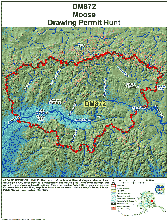 Map of moose hunt number dm872