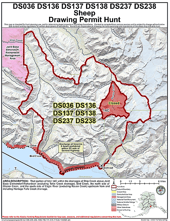 Map of  hunt number ds136