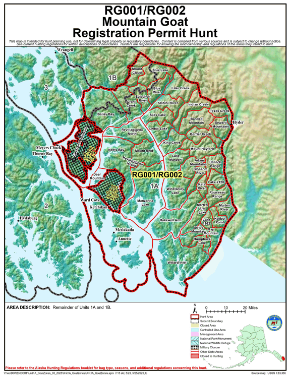 Map of  hunt number rg001