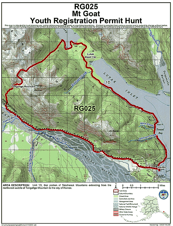 Map of  hunt number rg025