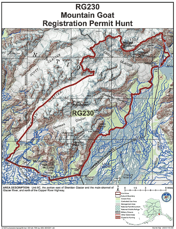 Map of  hunt number rg230