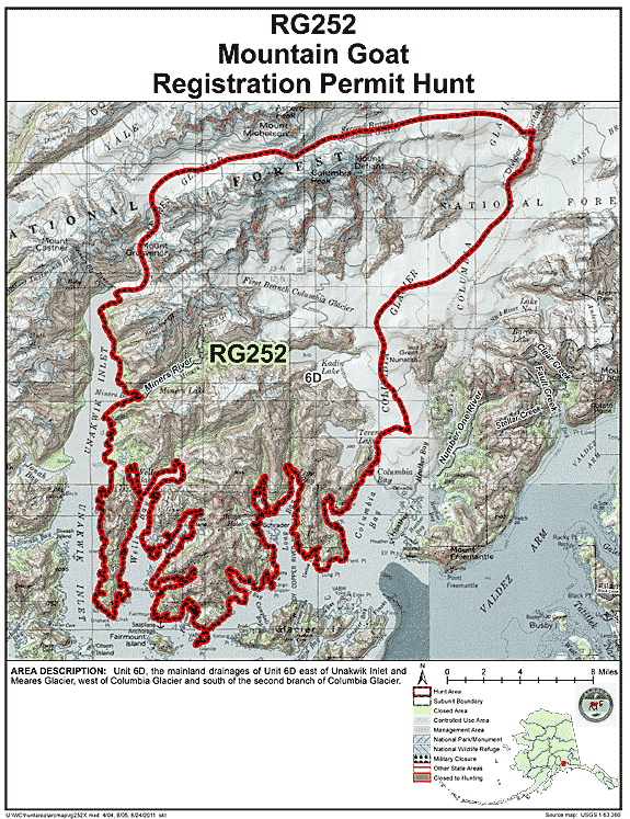 Map of  hunt number rg252