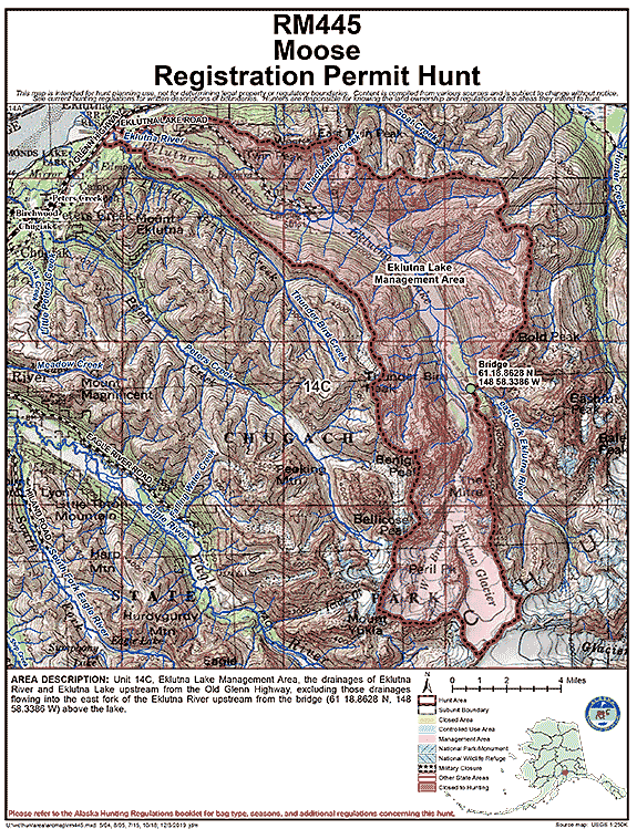 Map of moose hunt number rm445