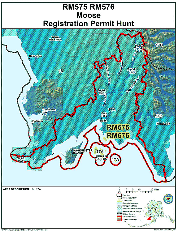 Map of  hunt number rm575