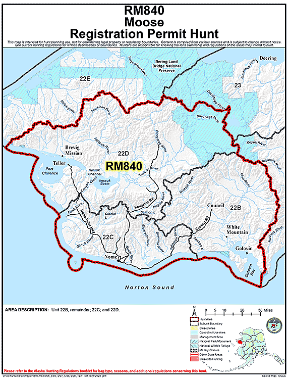 Map of moose hunt number rm840