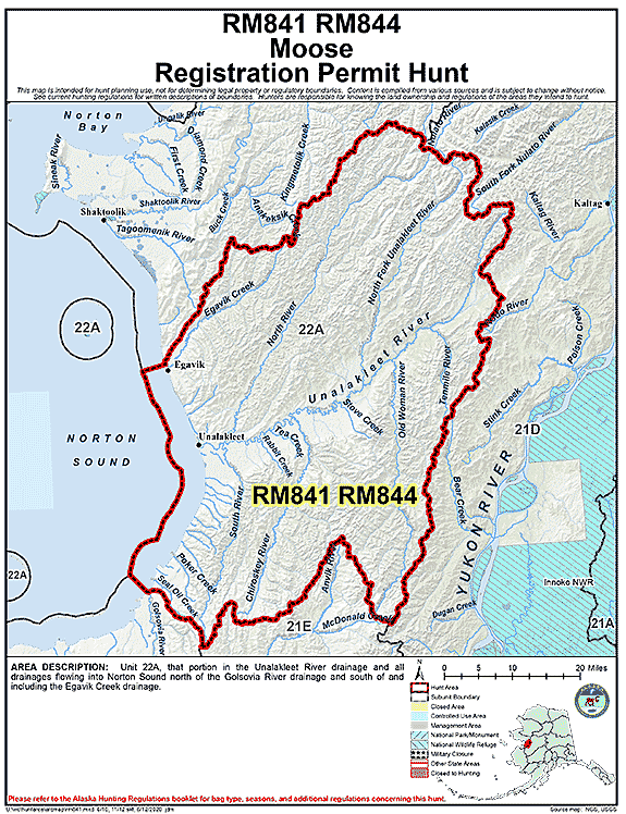 Map of moose hunt number rm841