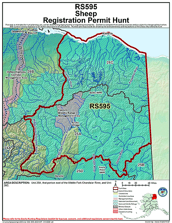 Map of  hunt number rs595
