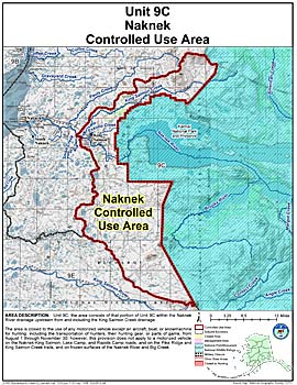 Map of Naknek Controlled Use Area