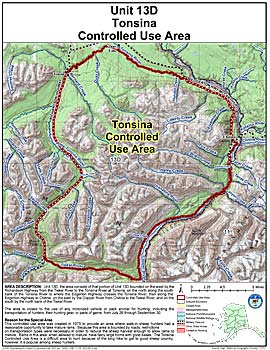 Map of Tonsina Controlled Use Area