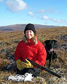 Successful hunter with her dog