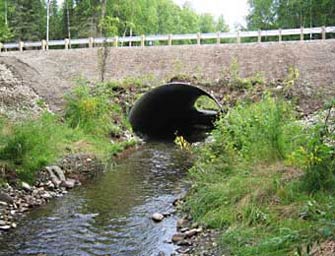 Caswell Creek culvert after replacement.