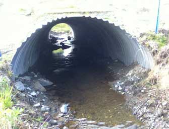 Stariski Creek culvert after replacement.