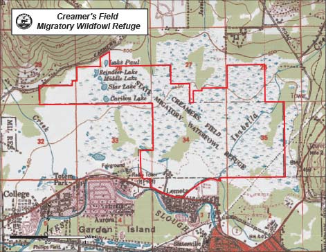 map of Creamer's Field