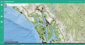 Habitat Permits Mapping Application TEST Screenshot