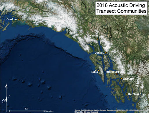 Southeast Alaska 2018 Acoustic Driving Transect Communities